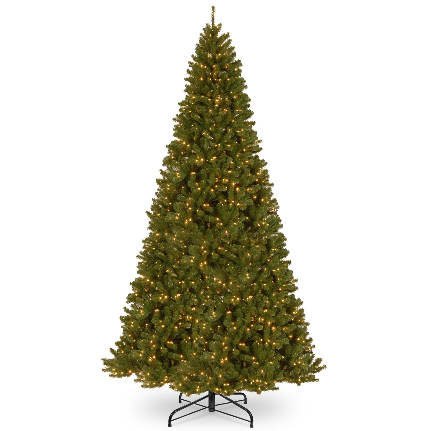 National Tree Company Pre-Lit Artificial Full Christmas Tree, Green, North Valley Spruce, White Lights, Includes Stand, 4.5 Feet