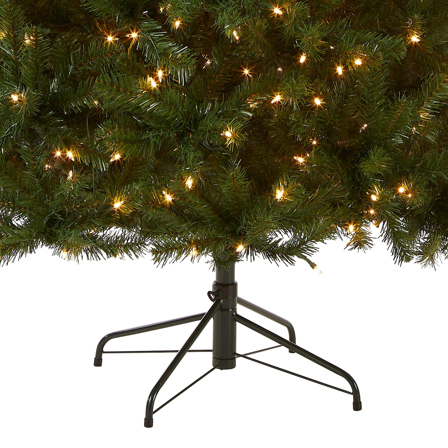 National Tree Company Pre-Lit Artificial Full Christmas Tree, Green, North Valley Spruce, White Lights, Includes Stand, 4.5 Feet